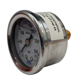 MANOMETRO POSTERIOR INOX Ø.42 mm 0 - 400 BAR 1/8" M